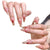 Elegantes Press-On-Nagelset mit floralen und Edelsteinakzenten Brehn