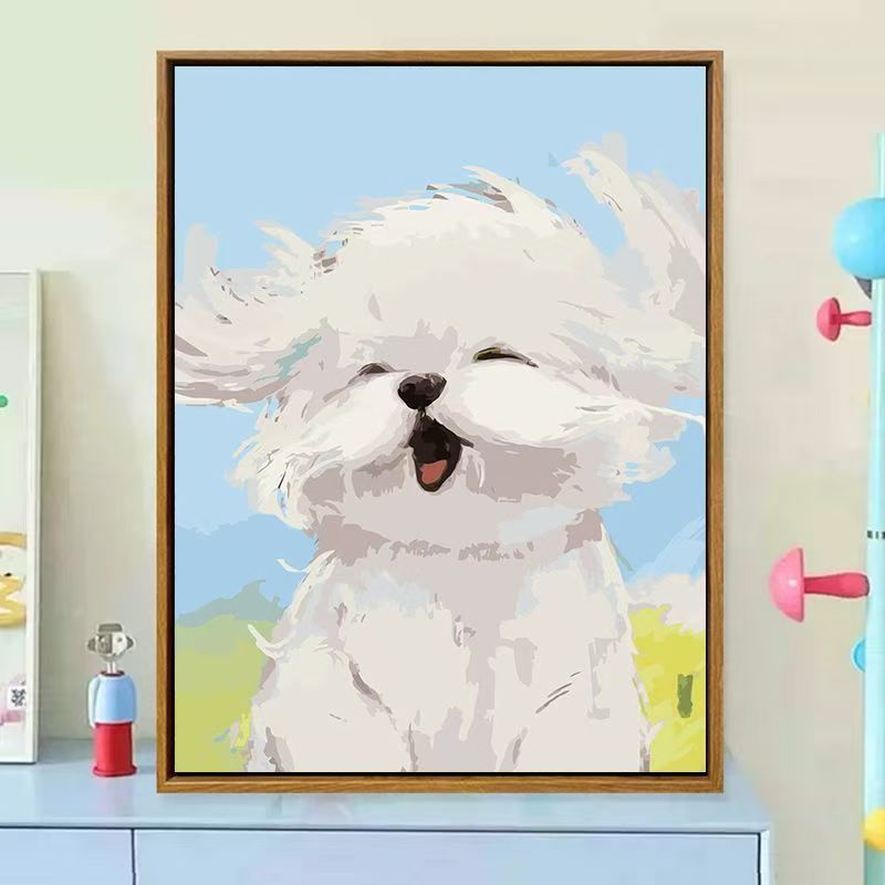 Süße hundethemen dekorative Leinwand Kunst Brehn