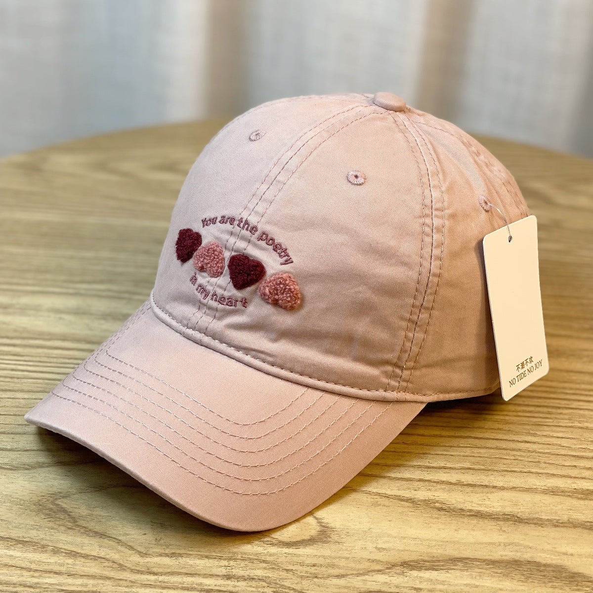Damen bestickte Herzmotiv Baseballkappe Brehn