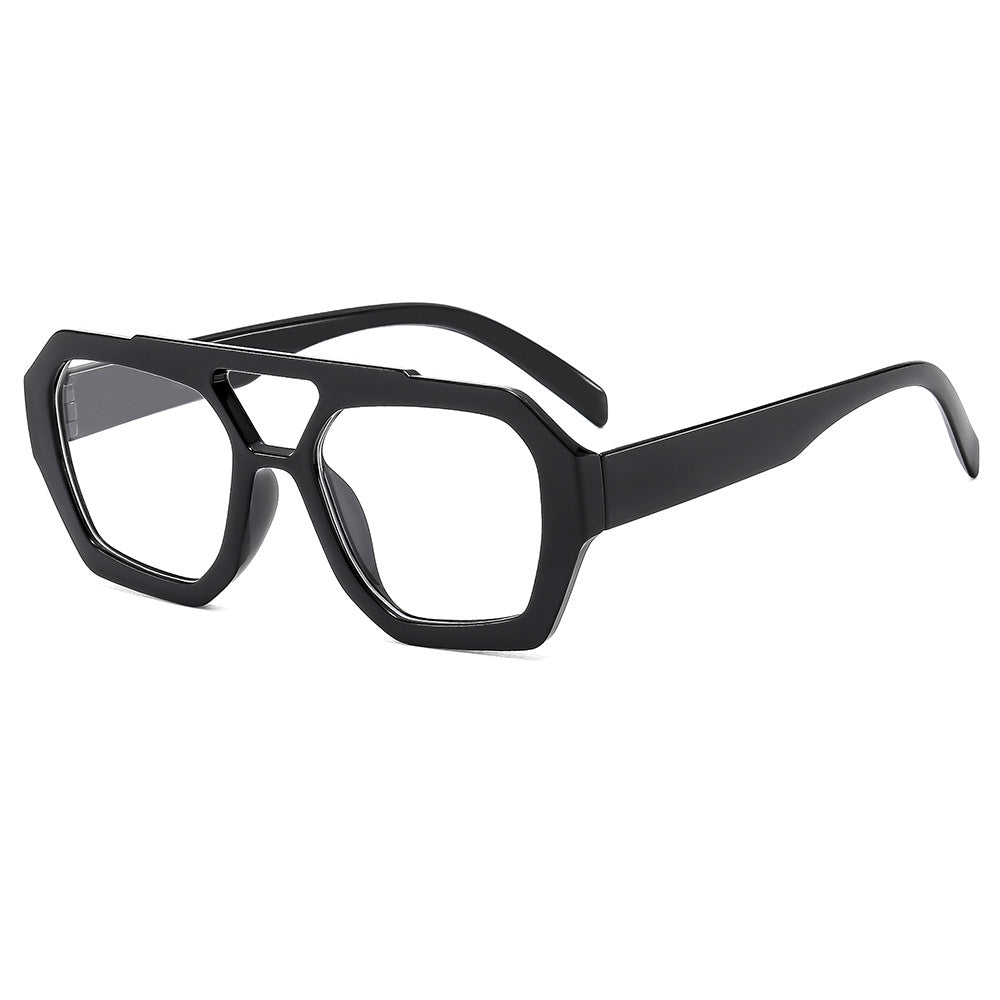 Übergroße geometrische Rahmenbrille
