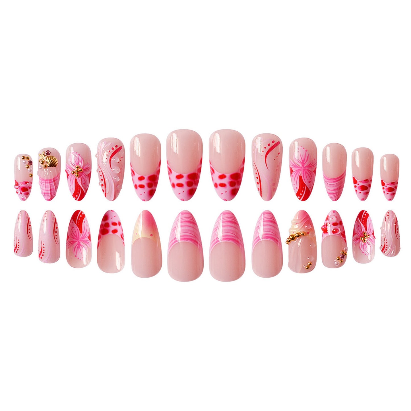 Dekorative Stiletto Nagelkunst Extensions Brehn