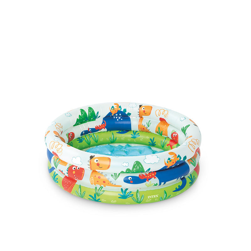 Damen Aufblasbares Planschbecken mit bunten Dino-Motiven Brehn