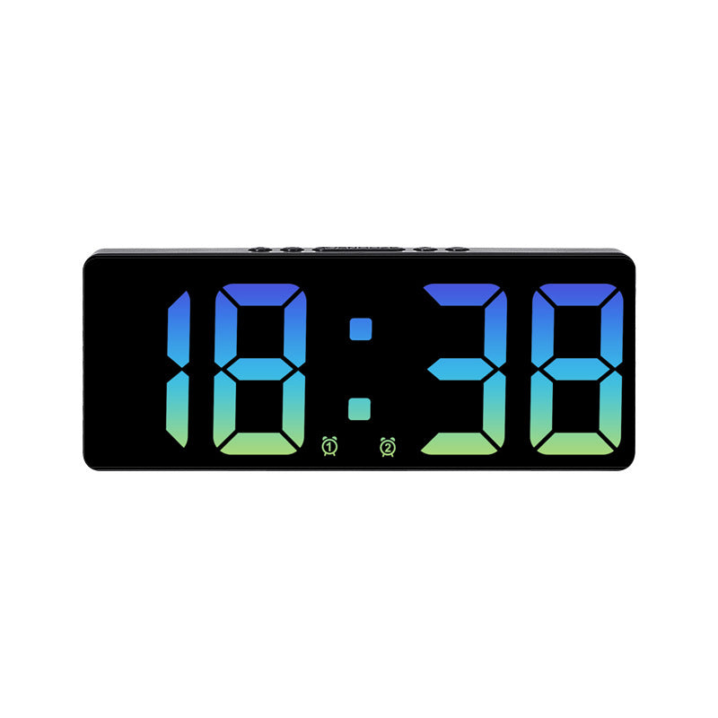 Digitaler LED-Wecker mit großem, hellblauem Display und Snooze-Funktion Brehn