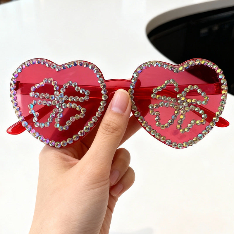 Glamouröse herzförmige Strass-Sonnenbrille Brehn