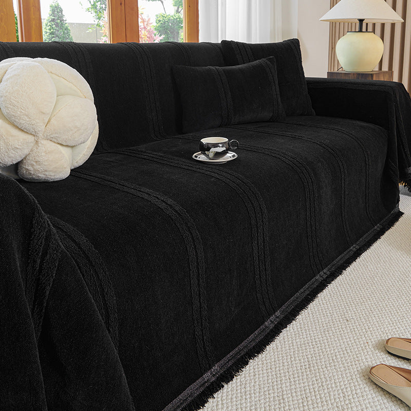 Elegante gestreifte Sofa-Wurfdecke