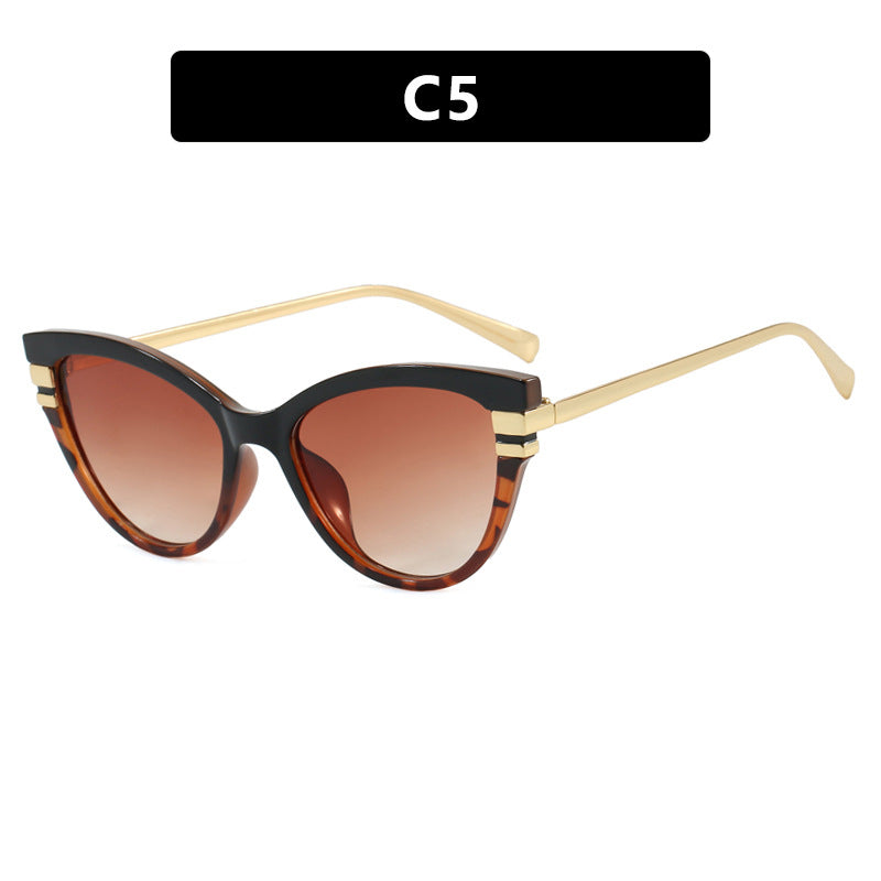 Damen Cat-Eye Sonnenbrille mit eleganten Metallakzenten Brehn