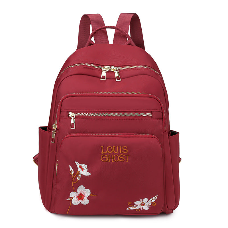 Bestickter Mehrfach-Taschen Rucksack