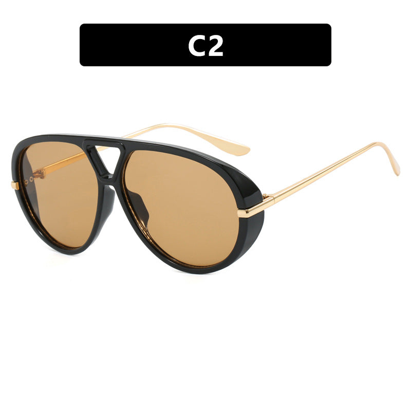 Damen Oversized Sonnenbrille mit elegantem Kunststoffrahmen und verspiegelten Gläsern Brehn