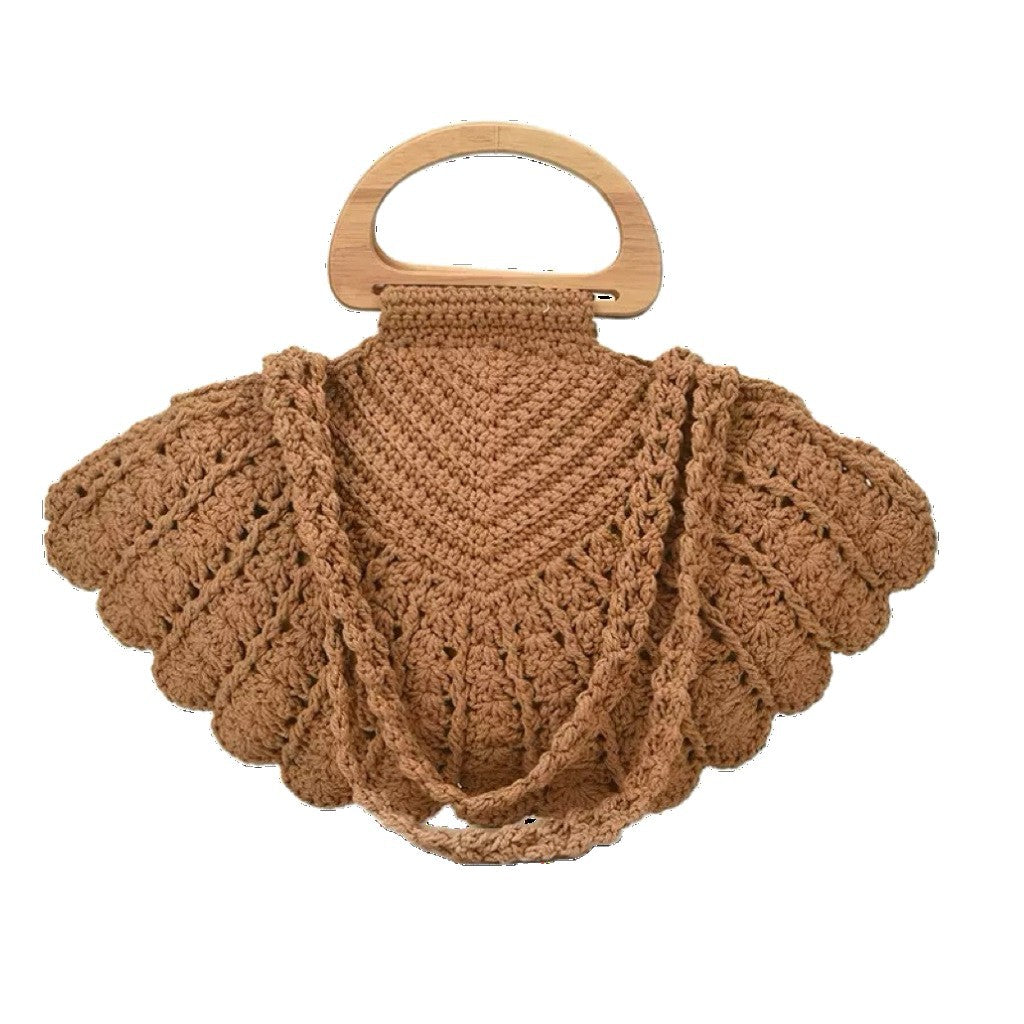 Handtasche mit Holzgriffen Brehn