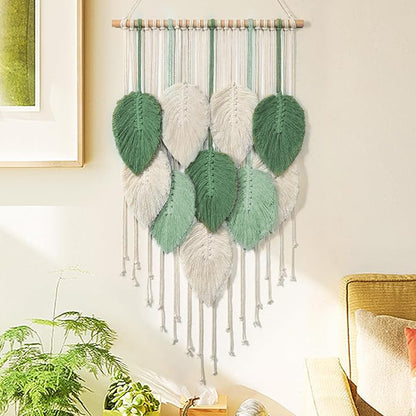 Macrame-Blatt-Wandbehang-Teppich Brehn