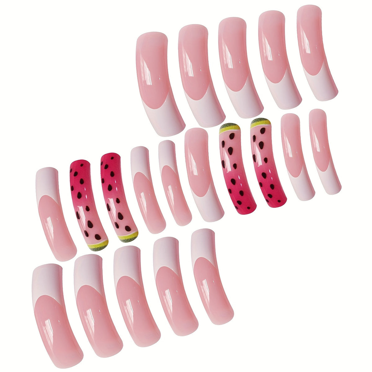 Kreatives Wassermelonen-Themen Nagelkunst Set Brehn