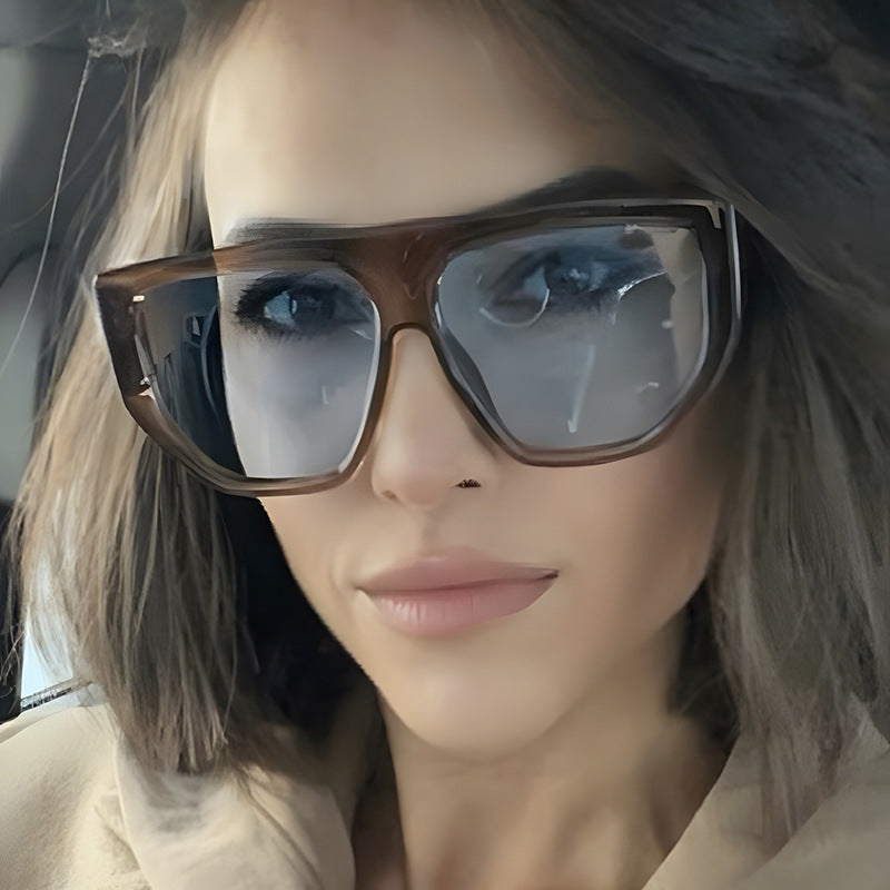 Damen modische Oversized-Sonnenbrille mit innovativem Rahmen Brehn