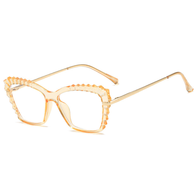 Damen oversized Brille mit einzigartigem Wellenranddesign Brehn