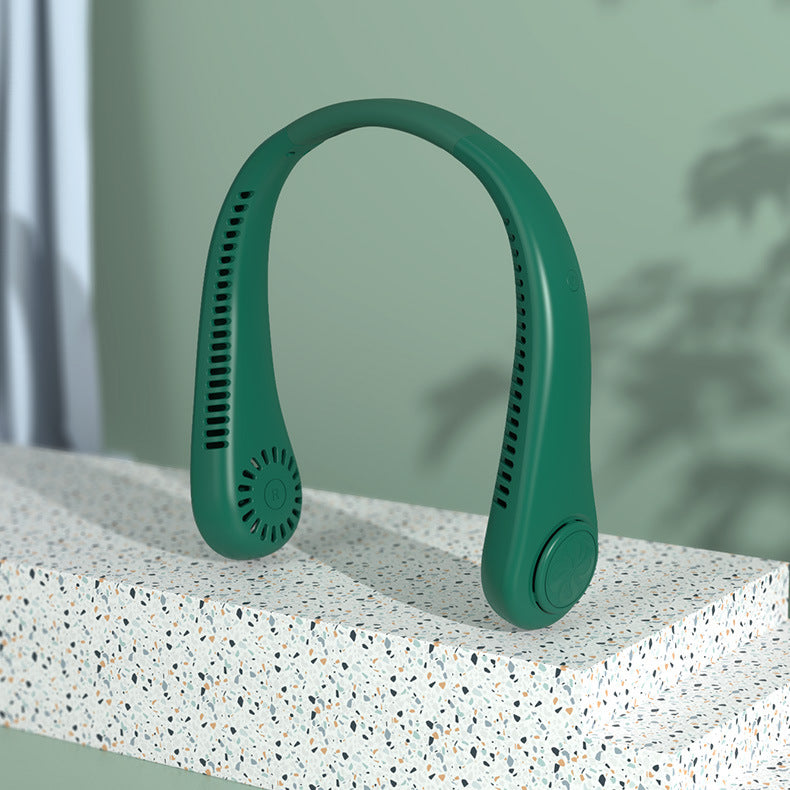 Unisex nan wiederaufladbarer Halsventilator mit leisem Gebläse und Digitalanzeige Brehn