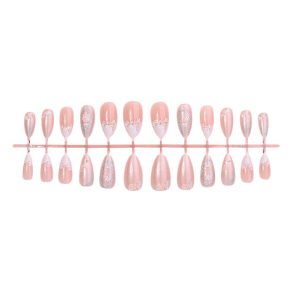 Elegantes florales Press-On-Nagelkunst-Set Brehn