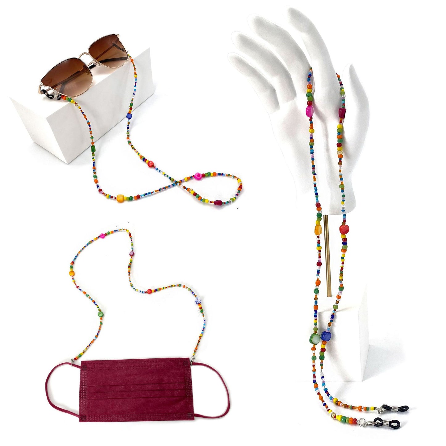 Bunte Perlen Brillen Kette Brehn 1786689471