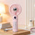 Damen tragbarer Mini-Handventilator mit flexibler Neigungsfunktion und digitalen Anzeige Brehn