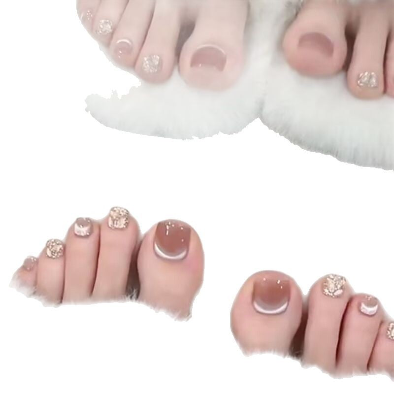 Dekoratives Press-On Pediküre Nagelset Brehn