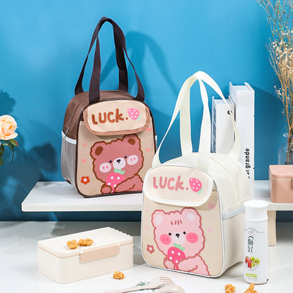 Isolierte süße Kaninchen-Themen Lunch Tasche Brehn