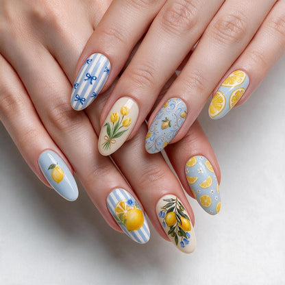 Kunstvolle Nagelkunst mit fruchtigem Zitrusdesign Brehn