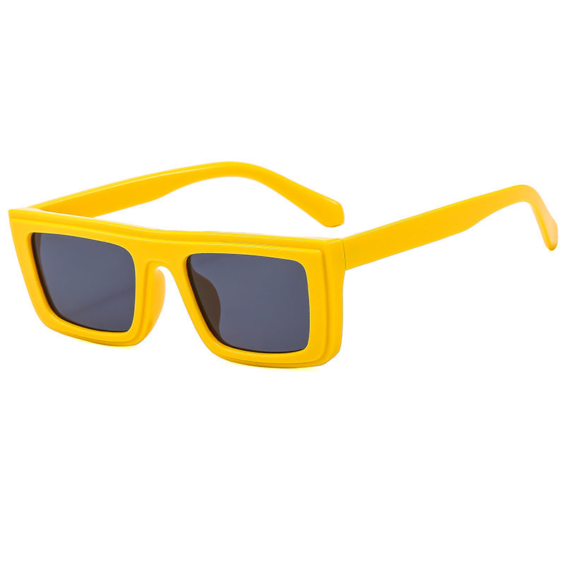 Damen modische quadratische Sonnenbrille mit breitem Rahmen und polarisierten Gläsern Brehn