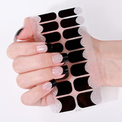 Elegante Glitter Akzent Nagel Wraps