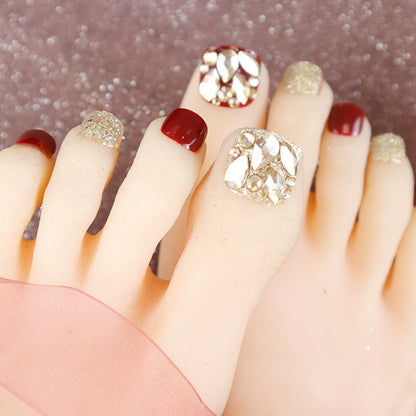 Premium Dekorativer Press-On Nagelset Brehn