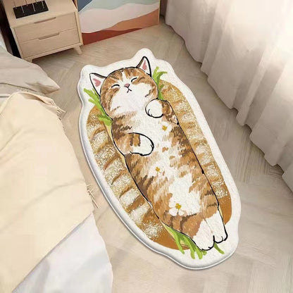 Cartoon Katzenförmiger Teppich Brehn