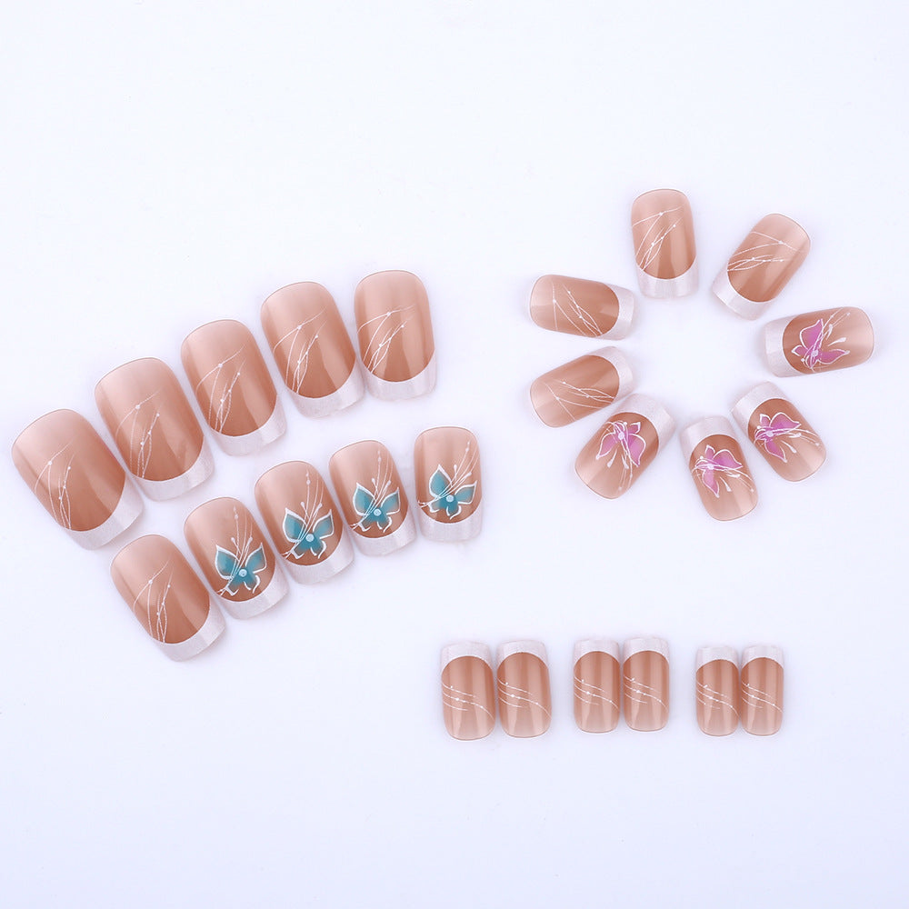 Floral Accent Press-On Nail Art Brehn