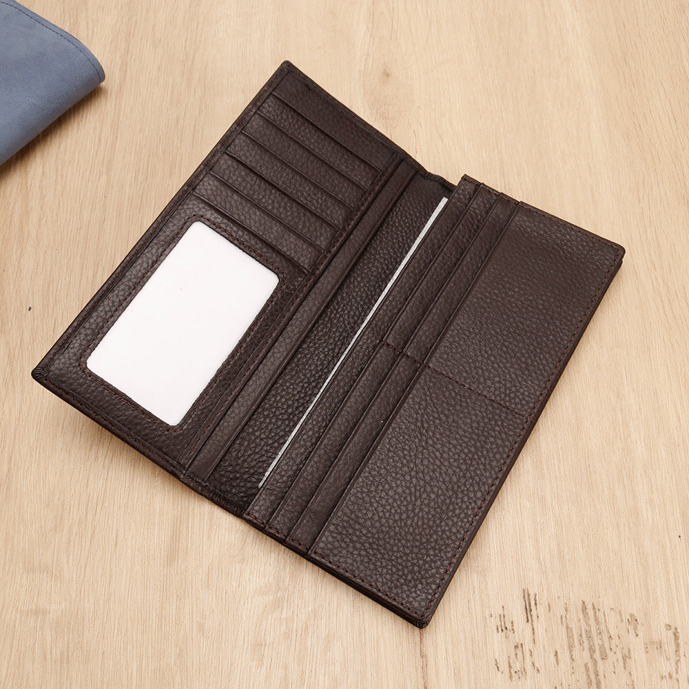 Texturiertes Leder Lang Wallet Brehn