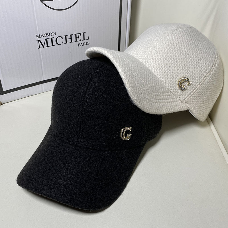 Damen Elegante Wollmischung Baseball Cap Brehn
