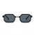Moderne geometrische rechteckige Sonnenbrille Brehn