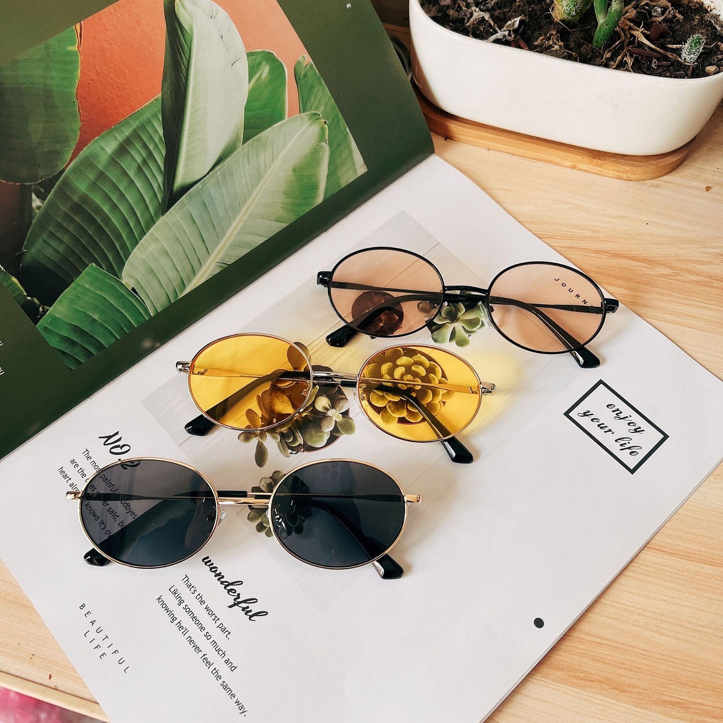 Retro-Ovalrahmen-Sonnenbrille Brehn