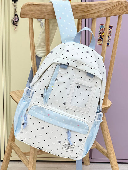 Lässiger Schneeflocken-Print-Rucksack Brehn