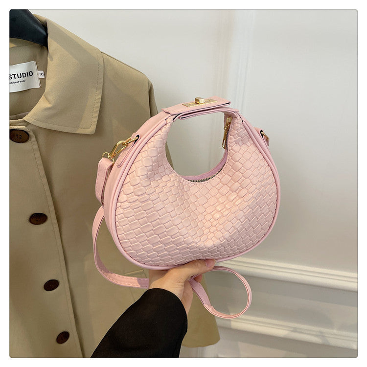 WoTextured Leder Hobo Tasche Brehn
