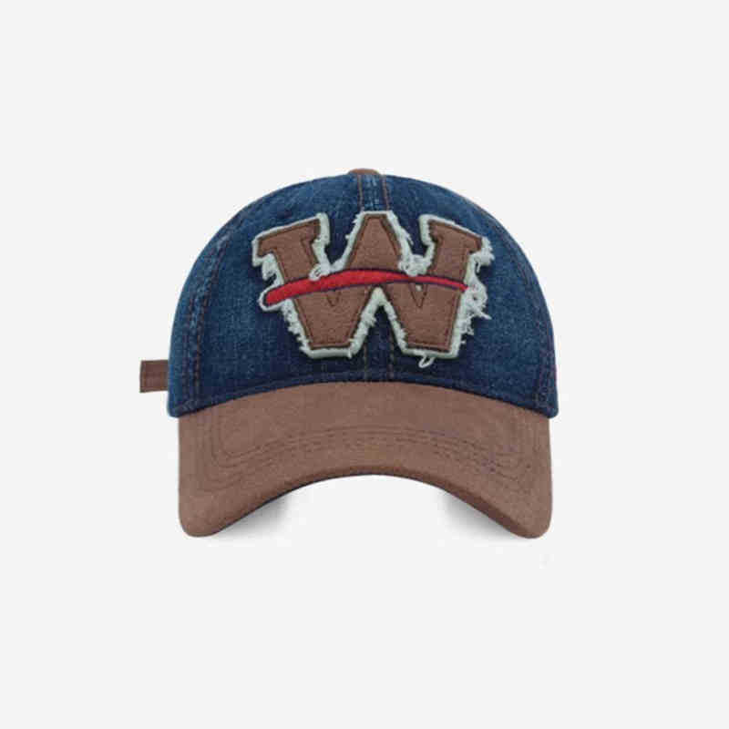 Herren Zerrissen Denim Baseball Cap Brehn