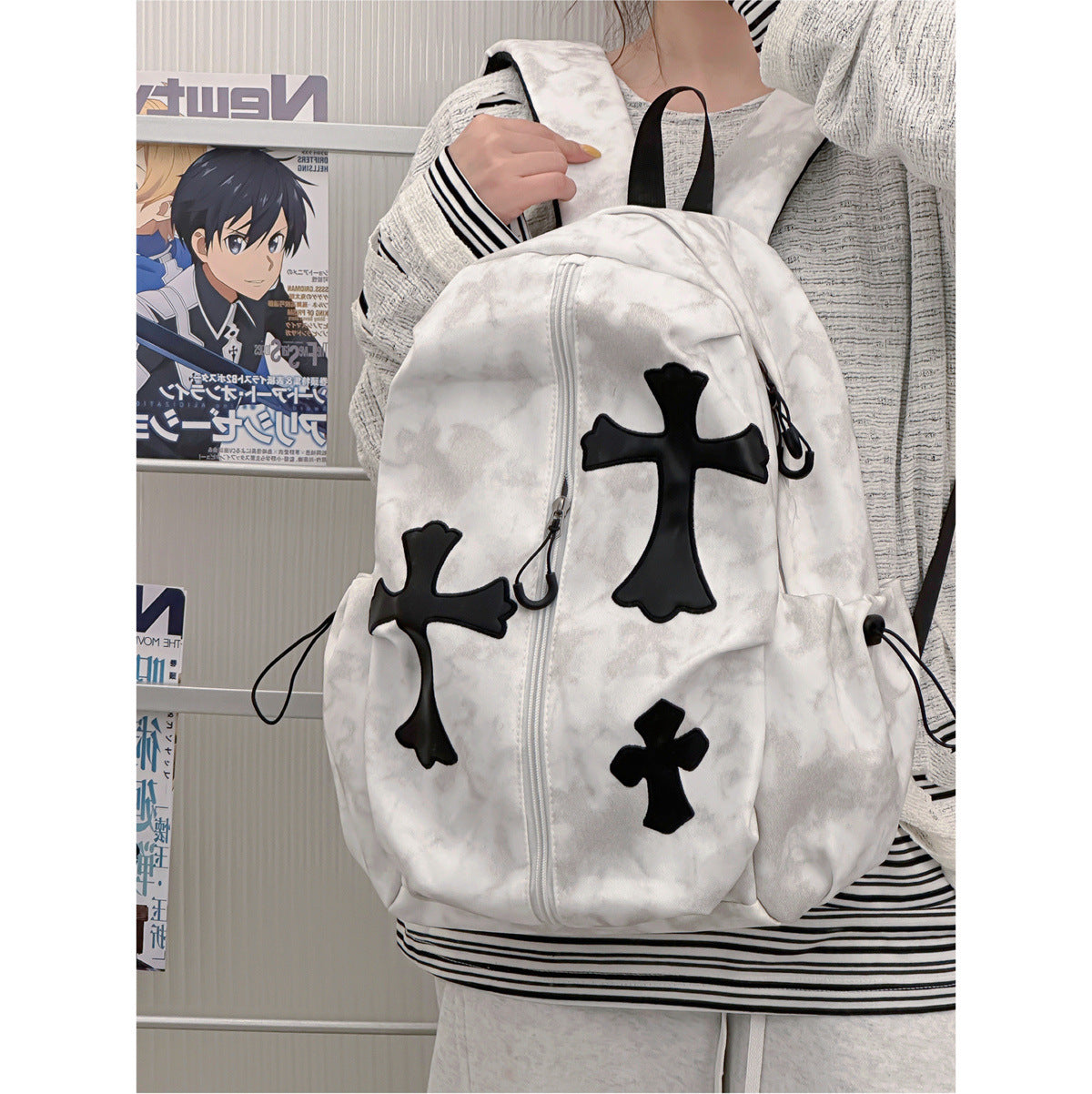 Stylischer Grafikdruck-Rucksack Brehn 1791204819