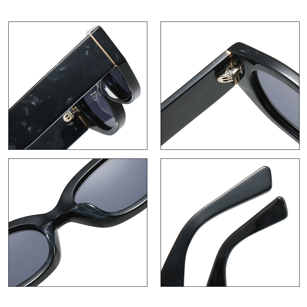 Damen Designer-Sonnenbrille mit extravaganten geometrischen Rahmen und UV-Schutz Brehn