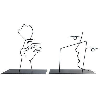 Abstrakte Linienkunst Skulptur