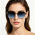 Damen elegante Sonnenbrille im modernen Oktagon-Design Brehn