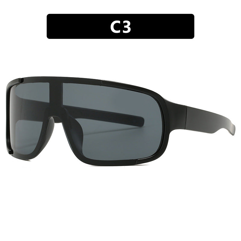 Damen sportliche UV-Schutz-Sonnenbrille mit breiter, aerodynamischer Form Brehn