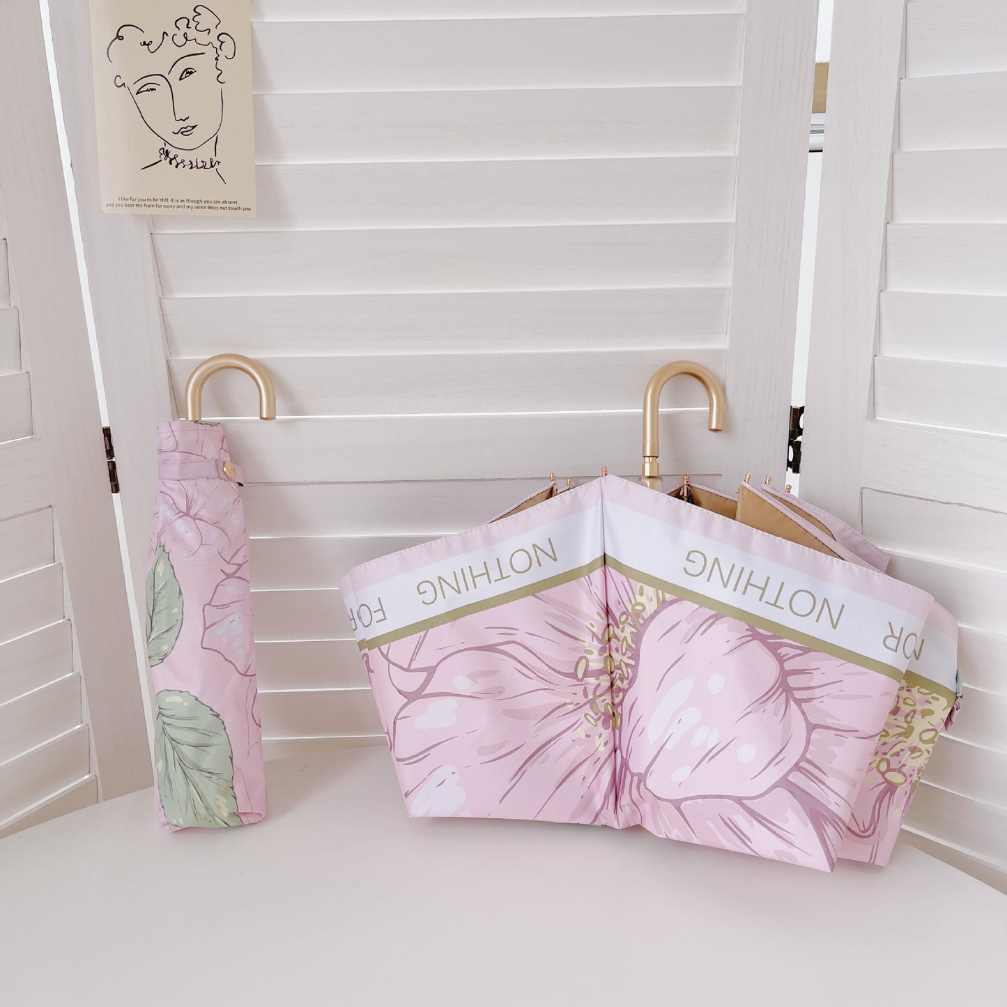 Damen eleganter Faltregenschirm mit fruchtigem Design Brehn