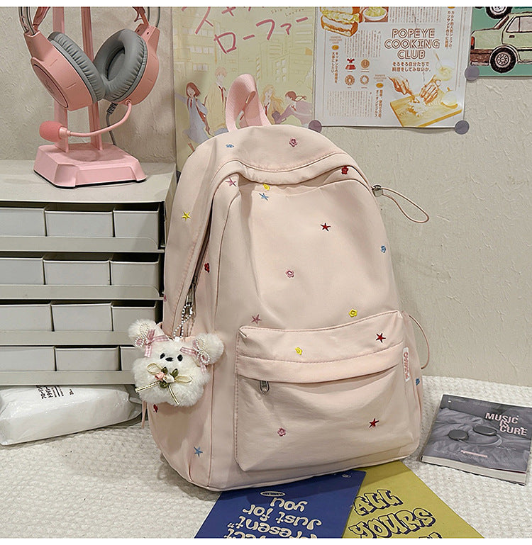 Bestickter gemusterter Schulrucksack