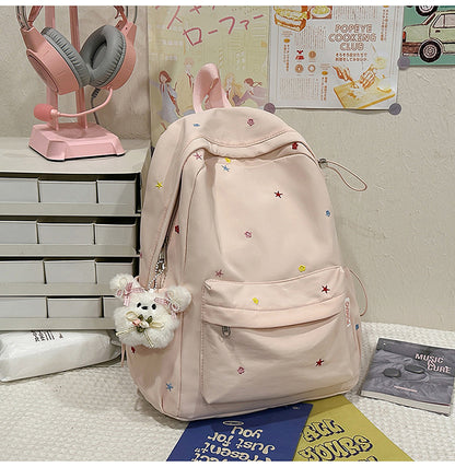 Bestickter gemusterter Schulrucksack