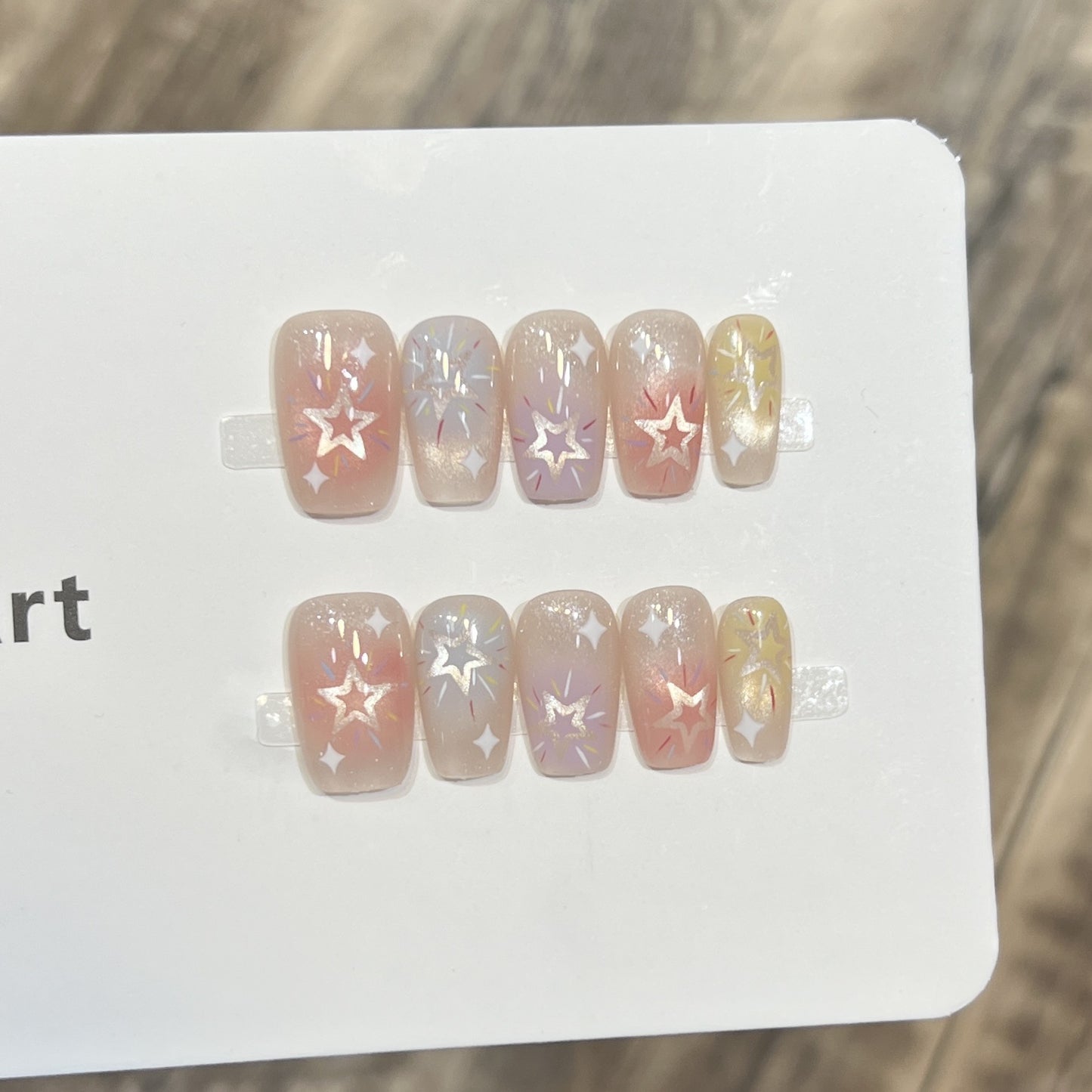 Sternenhimmel-inspiriertes Press-On-Nagelkunst-Set Brehn