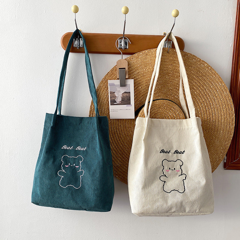 Süßer Cartoon Bär Canvas Tasche