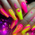 Kreative Neon Kunstnägel Brehn