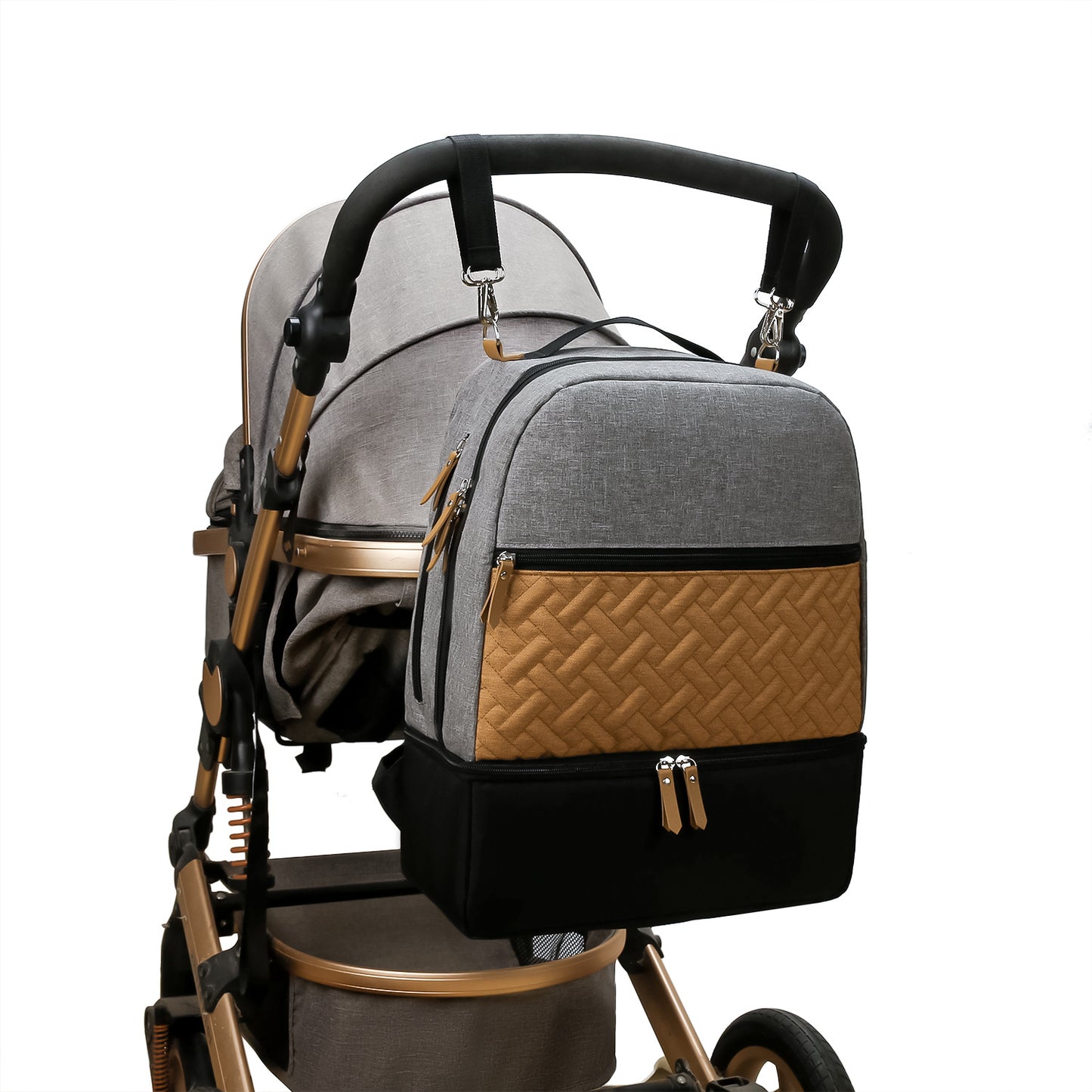 Rucksack mit Floralem Muster und Separatem Fach Brehn