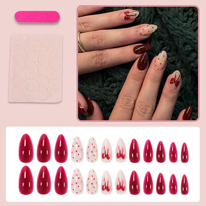 Kunstnagelset mit stilvollen Frucht- und Pluster-Designs Brehn