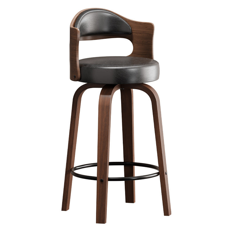 Moderner Barhocker Mit Einzigartigem Holzdesign Und Drehbarem Sitz Brehn